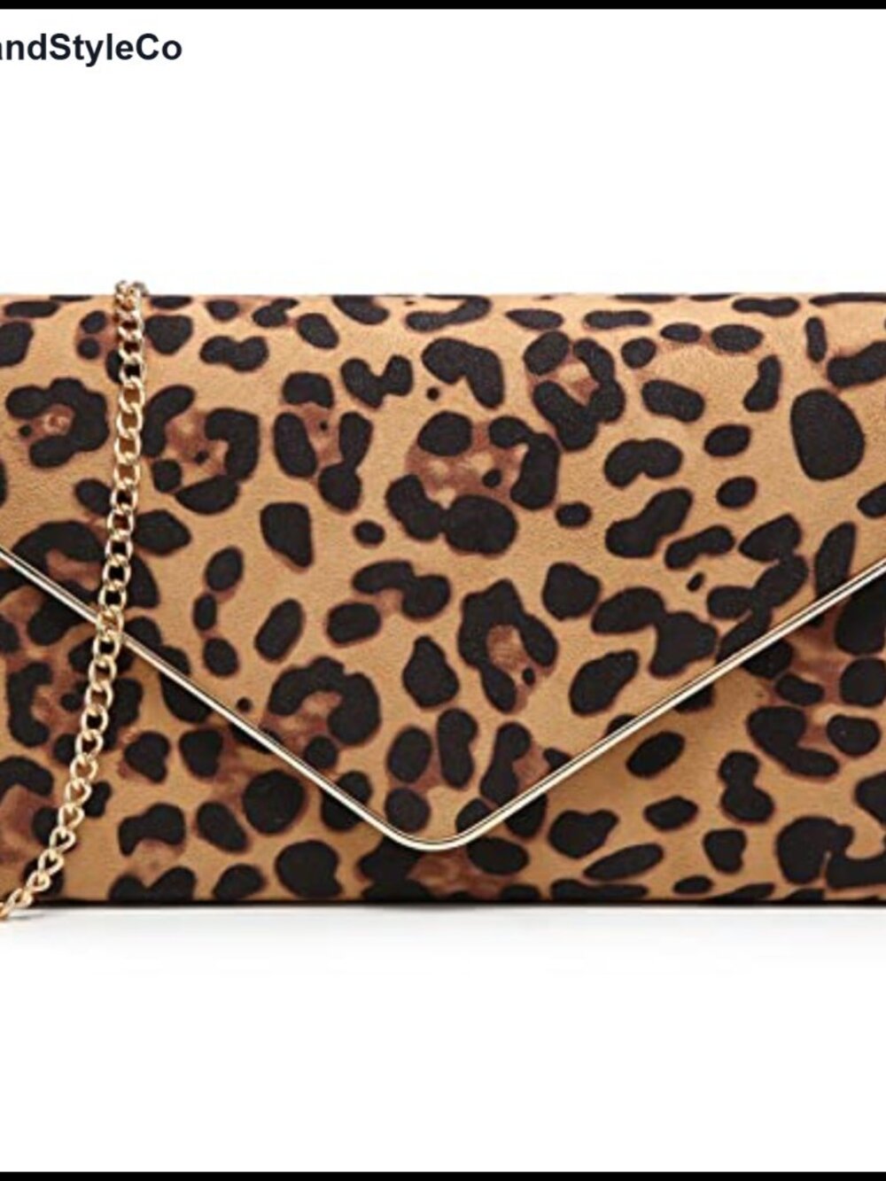 Faux Suede Clutch Purse Evening Wear Bridal Formal Gold Chain